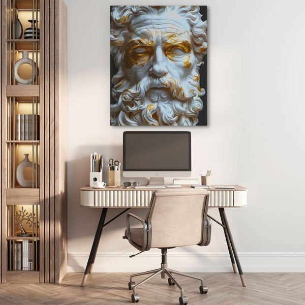 Zeus Bust in a room