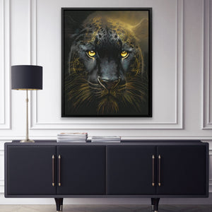 Leopard Painting: Alluring Black Leopard Art - Luxury Wall Art