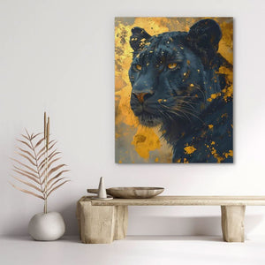 Glimmering Leopard - Large Canvas Print