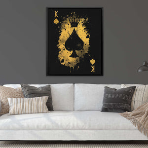 Gold King of Spades - Luxury Wall Art