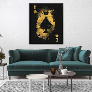 Gold King of Spades - Luxury Wall Art