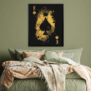 Gold King of Spades - Luxury Wall Art