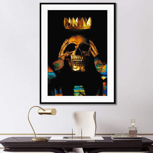 Gold Skull King Semi-gloss Print - Luxury Wall Art