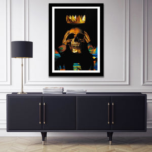 Gold Skull King Semi-gloss Print - Luxury Wall Art