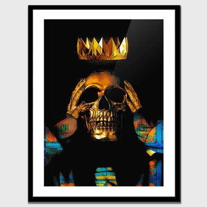 Gold Skull King Semi-gloss Print - Luxury Wall Art
