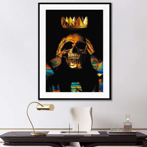 Gold Skull King Semi - gloss Print - Luxury Wall Art