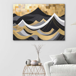 High Seas - Abstract Black Canvas Wall Art