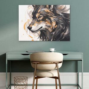 Howling Gold - Luxury Wall Art - Canvas Print