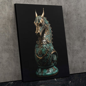 Jade Horse - Green Gaming Canvas Print