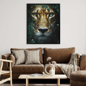 Jade Leopard - Luxury Wall Art - Canvas Print