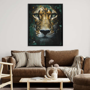 Jade Leopard - Luxury Wall Art - Canvas Print