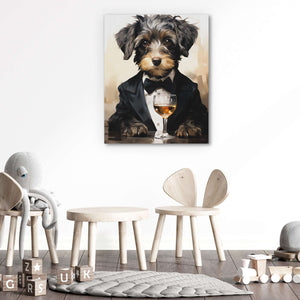 King Charles - Cocktail Wall Art in Black Frame