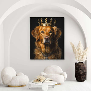 King Golden - Wall Art in Black Frame