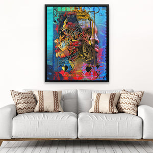 King Queen of Spades - Luxury Wall Art - Canvas Print