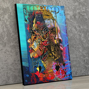King Queen of Spades - Luxury Wall Art - Canvas Print