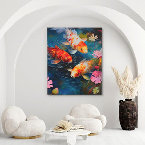Koi Watercolor Pond - Luxury Wall Art