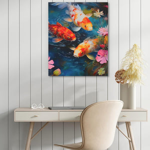 Koi Watercolor Pond - Luxury Wall Art