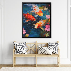 Koi Watercolor Pond - Luxury Wall Art