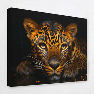 Leopard's Lair - Animals Canvas Wall Art