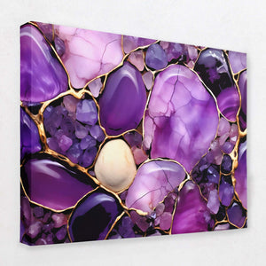 Luminous Harmony - Amethyst Canvas Wall Art