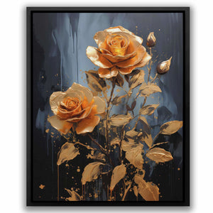 Lush Roses - Large Canvas Print