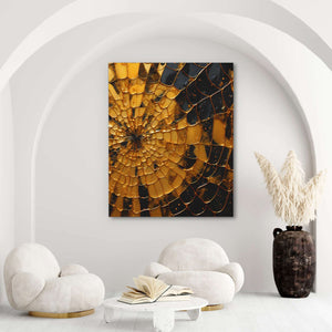 Luxurious Web - Abstract Wall Art in Black Frame