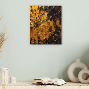 Luxurious Web - Black Macabre Canvas Print