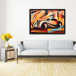 Mobsters Ride - Car Wall Art in Black Frame
