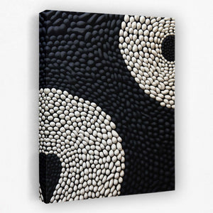Monochrome Waves - Black and White Canvas Wall Art