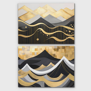 Mountains and Seas (2) Set - Luxury Wall Art