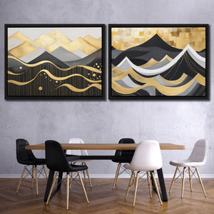 Mountains and Seas (2) Set - Luxury Wall Art