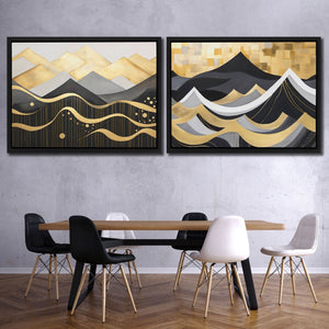 Mountains and Seas (2) Set - Luxury Wall Art