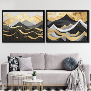 Mountains and Seas (2) Set - Luxury Wall Art