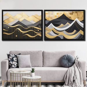 Mountains and Seas (2) Set - Luxury Wall Art