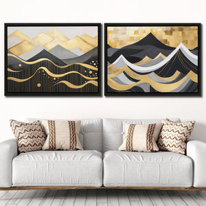 Mountains and Seas (2) Set - Luxury Wall Art