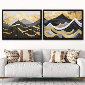 Mountains and Seas (2) Set - Luxury Wall Art