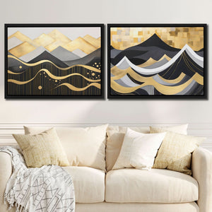 Mountains and Seas (2) Set - Luxury Wall Art