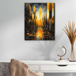New York Street - Wall Art in Black Frame