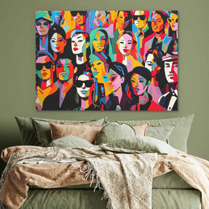 Night at the Club - Illustrations Wall Art in Black Frame