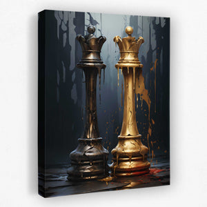 Noble Chess-mates - Chess Canvas Wall Art