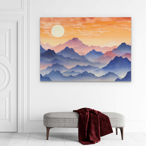 Peaceful Mountains - Blue Mountain Canvas Print