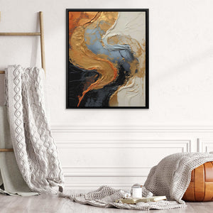 Pearl Radiance - Minimalist Gold Canvas Wall Art