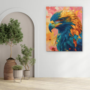 Pink and Gold Eagle - Luxury Wall Art