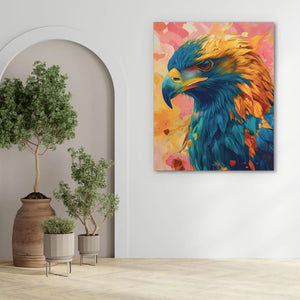 Pink and Gold Eagle - Luxury Wall Art