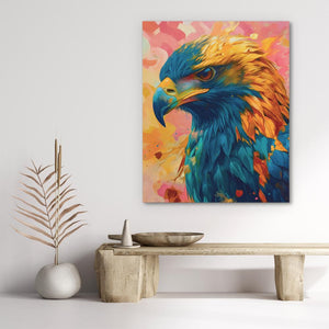 Pink and Gold Eagle - Luxury Wall Art