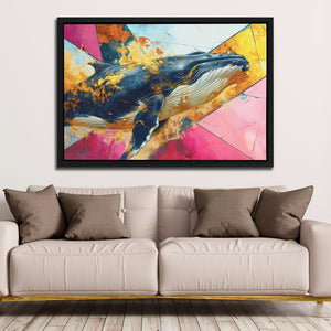 Pink Blue Whale - Luxury Wall Art
