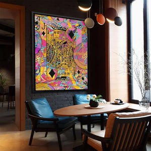 Pink Jack of Diamonds - Luxury Wall Art