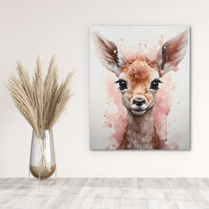 Pink Prancer - Pink Deer Canvas Print