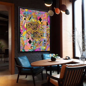 Pink Queen of Diamonds - Luxury Wall Art