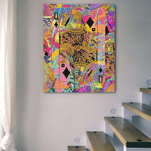 Pink Queen of Diamonds - Luxury Wall Art